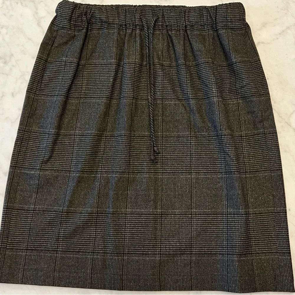 ✨HOST PICK✨ Aritzia The Group by Babaton Jimmy Tie Waist Skirt - Grey Plaid - Picture 5 of 10